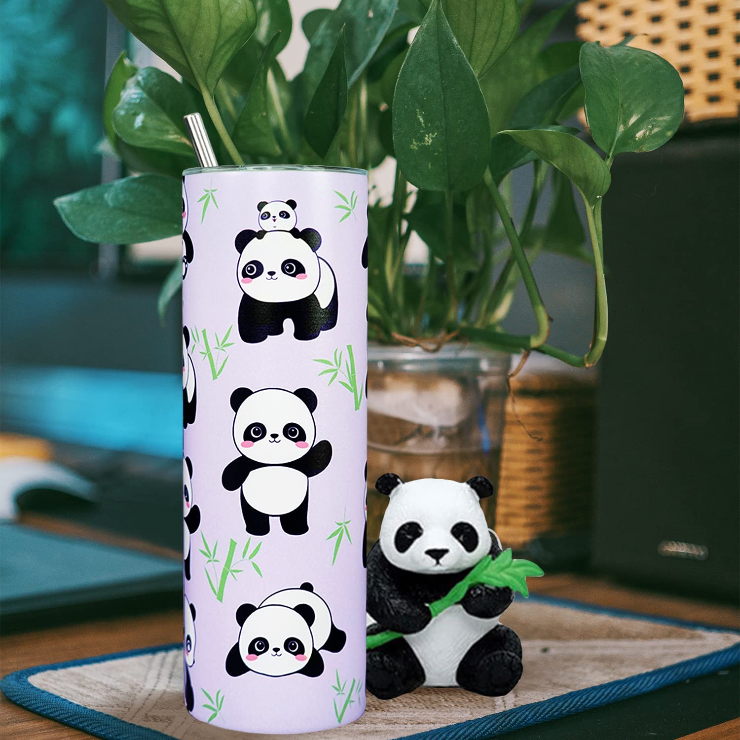 Panda Tumbler, Cute Panda Gifts for Girls Women, Panda Water
